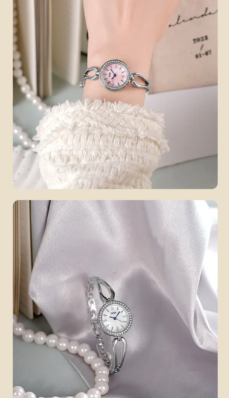 Gold Diamond Studded Women's Quartz Watch — feature 14