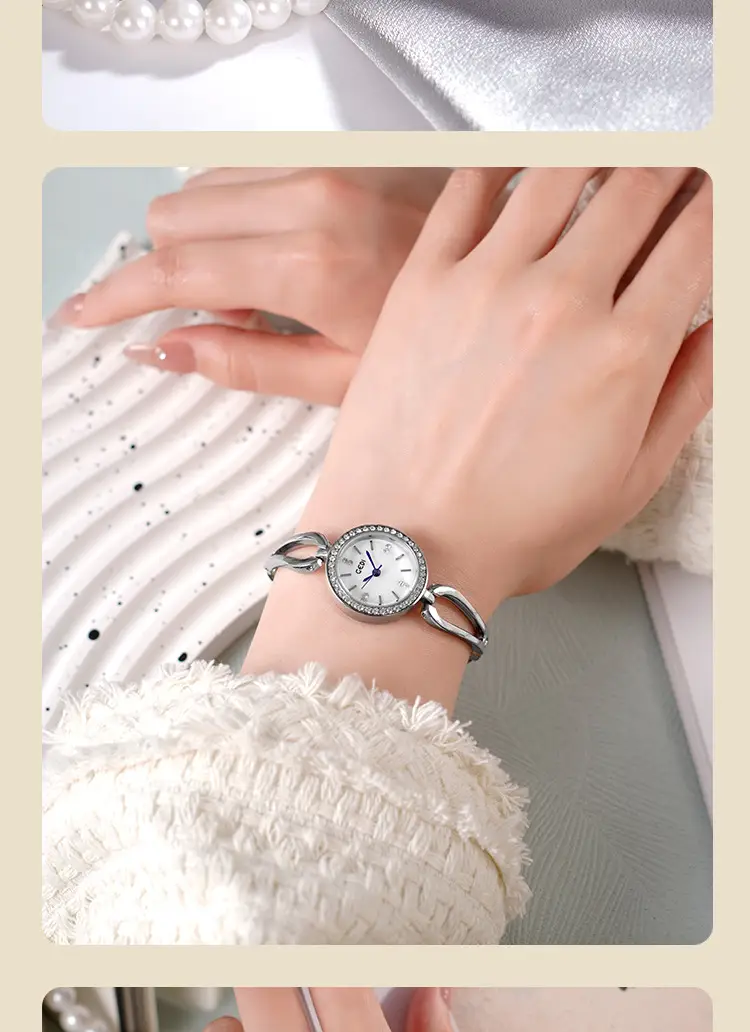 Gold Diamond Studded Women's Quartz Watch — feature 15
