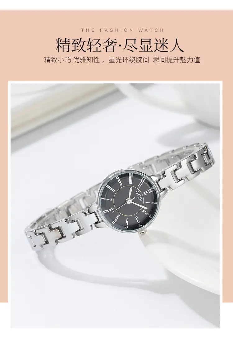Goldie Women's Quartz Watch Silver Steel Band — feature 13