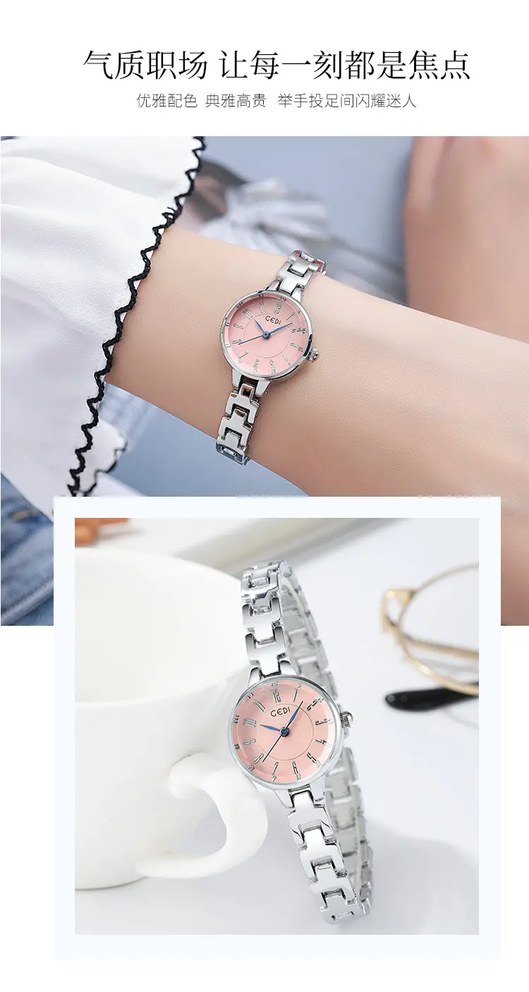 Goldie Women's Quartz Watch Silver Steel Band — feature 14
