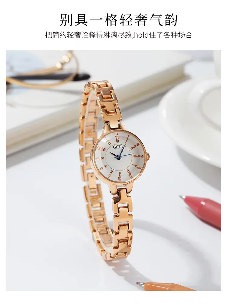Goldie Women's Quartz Watch Silver Steel Band — feature 15