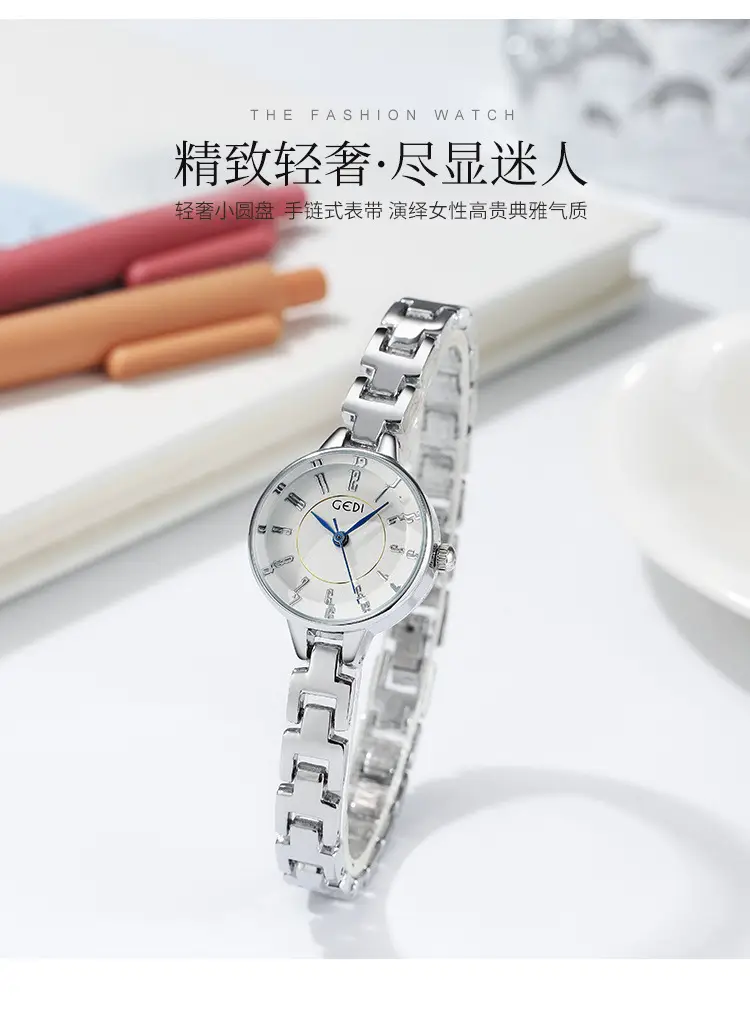 Goldie Women's Quartz Watch Silver Steel Band — feature 4