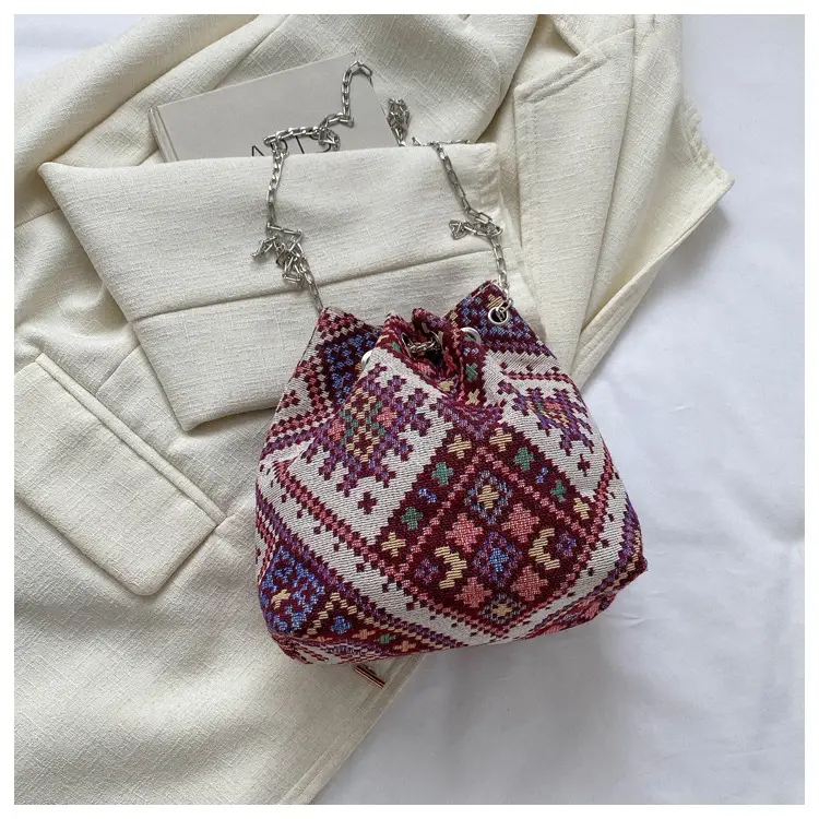 Women's Pearl Chain Crossbody Bag 2025 New Ethnic Style - Image 4