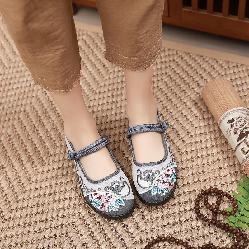 Old Beijing Cloth Shoes, Spring and Summer Women's Mesh Shoes, Non-Slip Soft-Soled Mom Shoes, Casual Shoes for Middle-Aged and Elderly People, Lightweight - Image 5