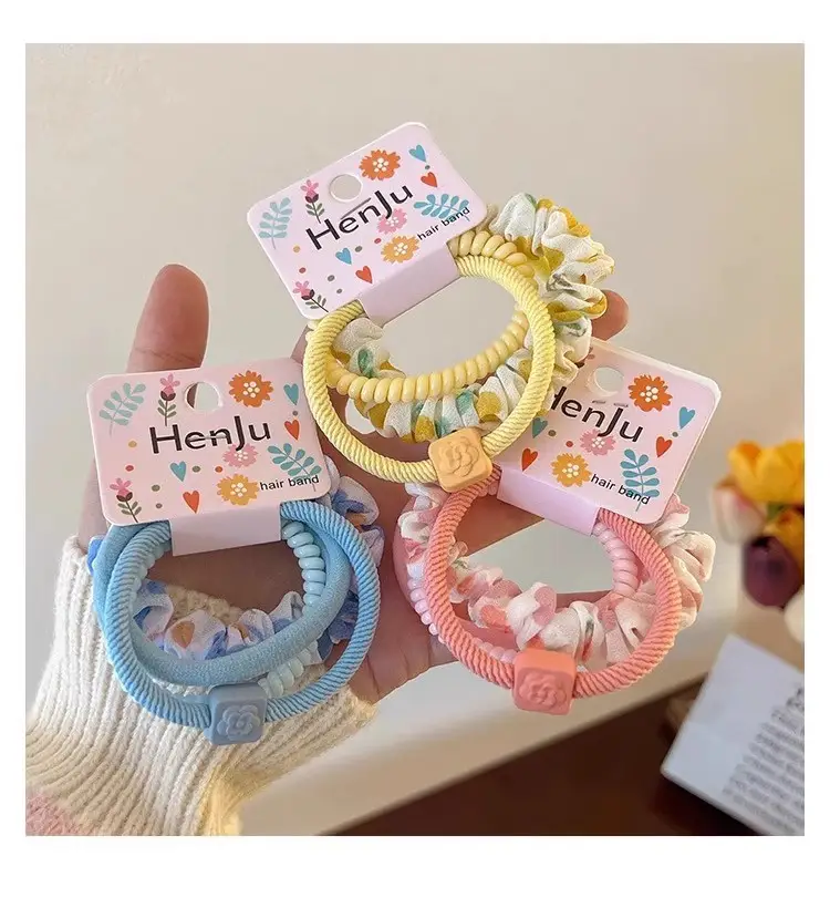 4-Piece Set Elastic Hair Rings for Women — feature 10