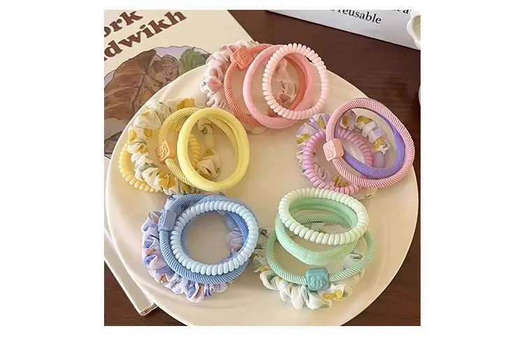 4-Piece Set Elastic Hair Rings for Women — feature 2