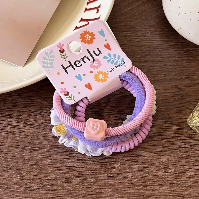 4-Piece Set Elastic Hair Rings for Women - Image 5