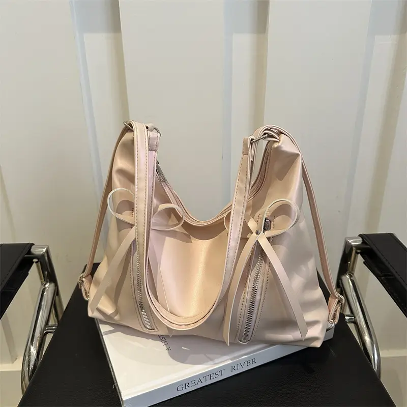 Black Korean Bow Shoulder Bag for Women - Image 9
