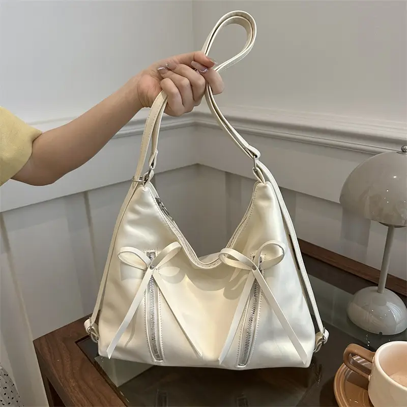 Black Korean Bow Shoulder Bag for Women - Image 3