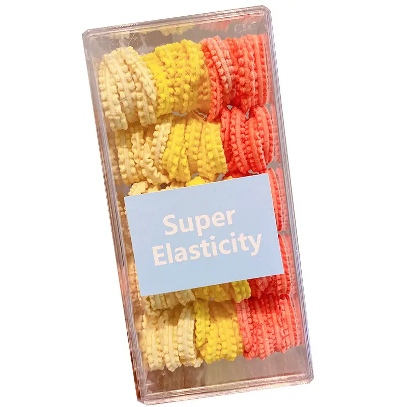 Super Elasticity Hair Rope for Girls, Black, 10 Pcs