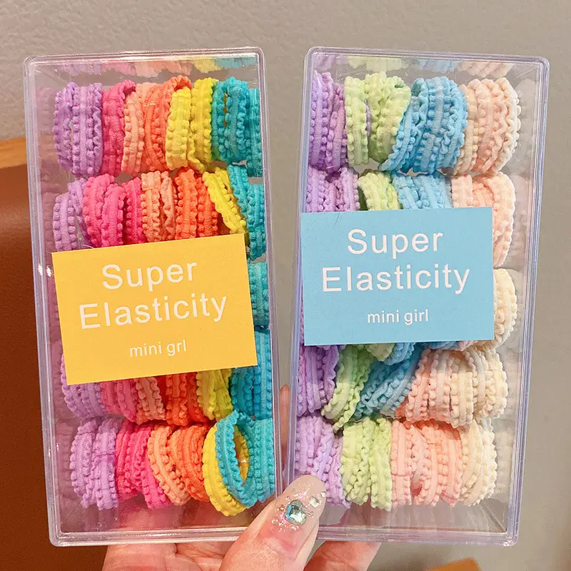 Super Elasticity Hair Rope for Girls, Black, 10 Pcs — feature 1