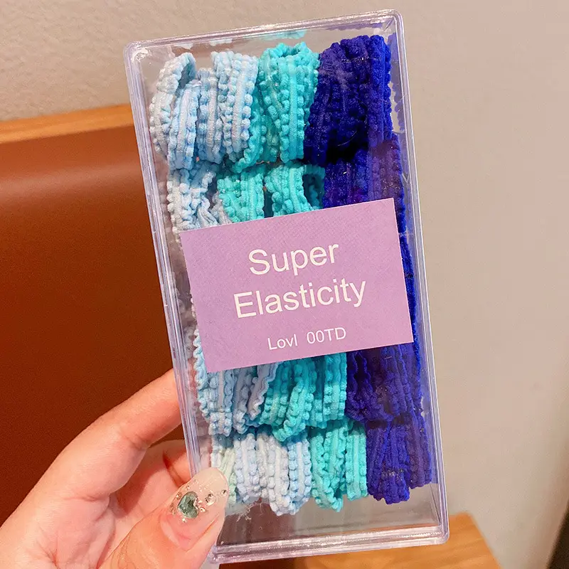 Super Elasticity Hair Rope for Girls, Black, 10 Pcs — feature 10