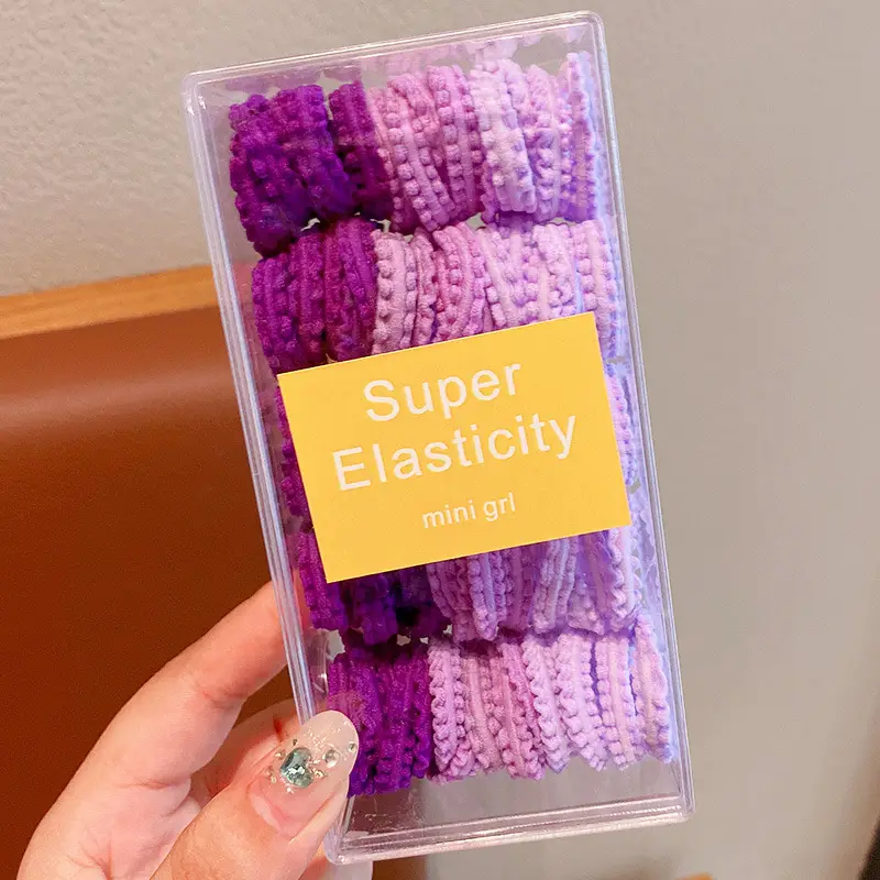 Super Elasticity Hair Rope for Girls, Black, 10 Pcs — feature 11