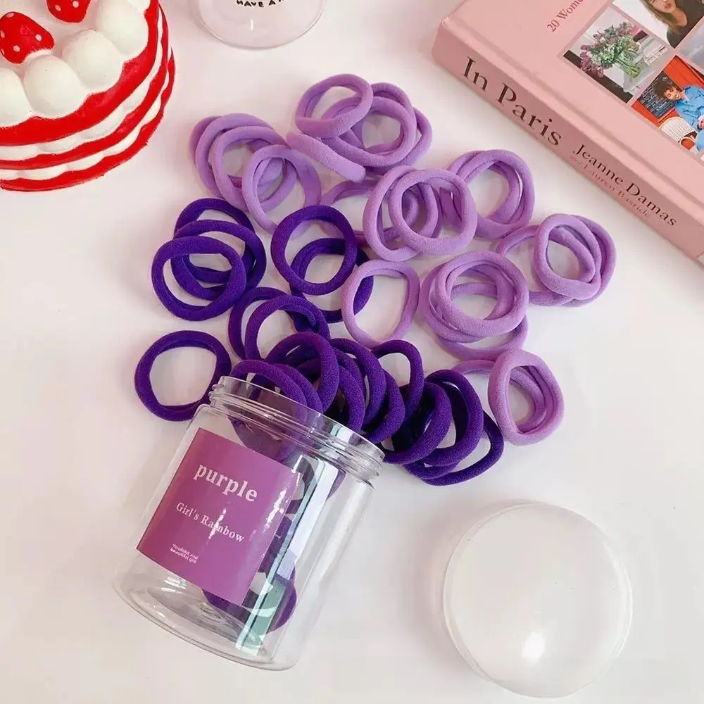 Super Elasticity Hair Rope for Girls, Black, 10 Pcs