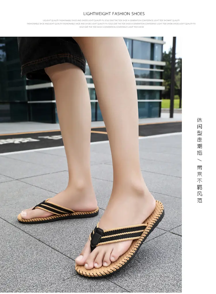 Trendy Beach Men's Flip-Flops for Summer, Breathable Couple's Thong Sandals, Casual Beach Slippers — feature 10