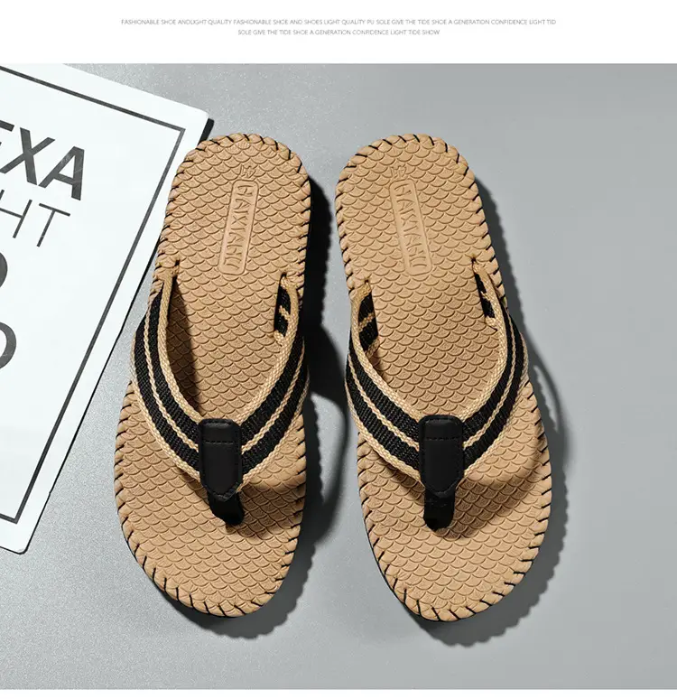 Trendy Beach Men's Flip-Flops for Summer, Breathable Couple's Thong Sandals, Casual Beach Slippers — feature 12