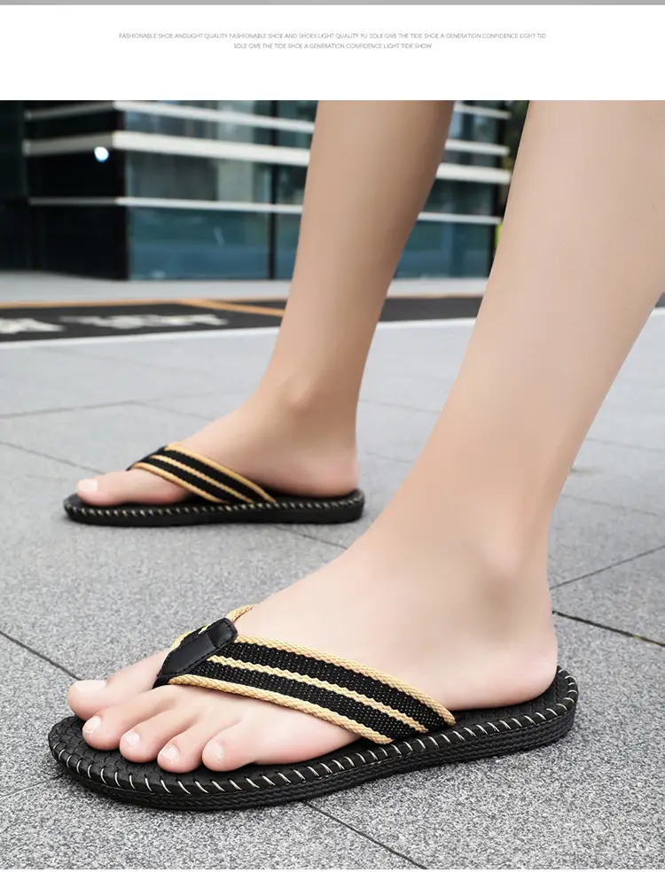 Trendy Beach Men's Flip-Flops for Summer, Breathable Couple's Thong Sandals, Casual Beach Slippers — feature 14