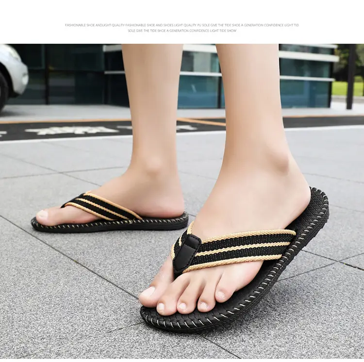 Trendy Beach Men's Flip-Flops for Summer, Breathable Couple's Thong Sandals, Casual Beach Slippers — feature 15