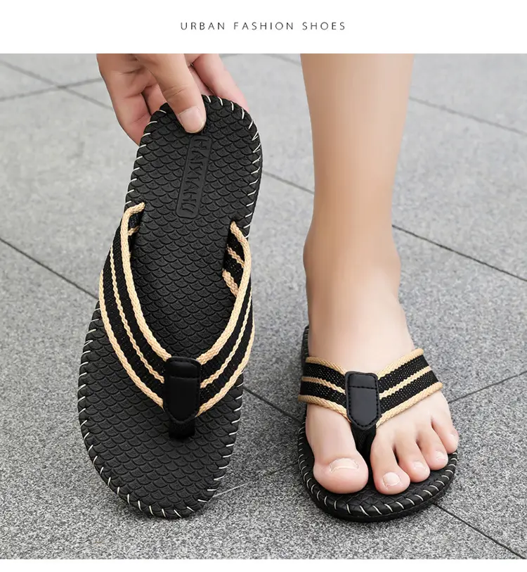 Trendy Beach Men's Flip-Flops for Summer, Breathable Couple's Thong Sandals, Casual Beach Slippers — feature 17