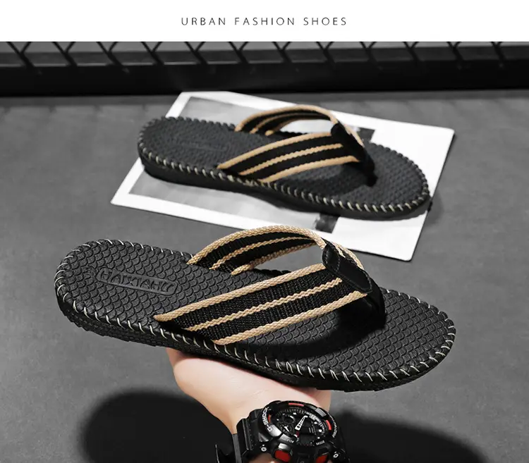 Trendy Beach Men's Flip-Flops for Summer, Breathable Couple's Thong Sandals, Casual Beach Slippers — feature 18