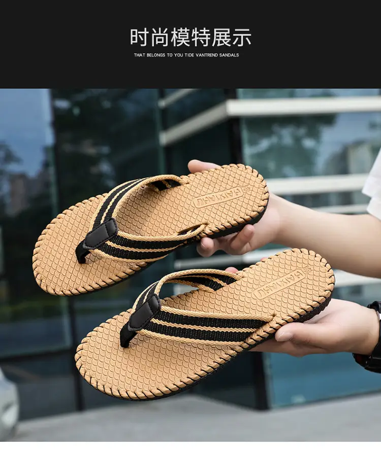 Trendy Beach Men's Flip-Flops for Summer, Breathable Couple's Thong Sandals, Casual Beach Slippers — feature 9