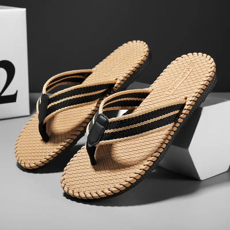Trendy Beach Men's Flip-Flops for Summer, Breathable Couple's Thong Sandals, Casual Beach Slippers - Image 2