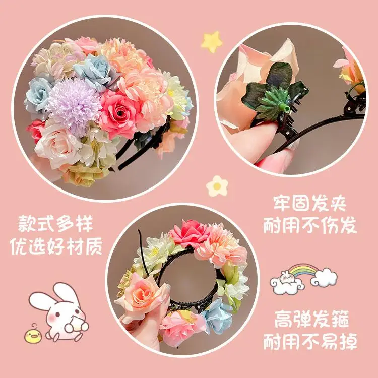 Artificial Flower Hairband for Girls New Style