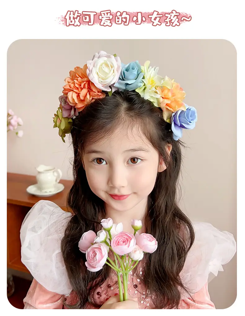 Artificial Flower Hairband for Girls New Style — feature 6