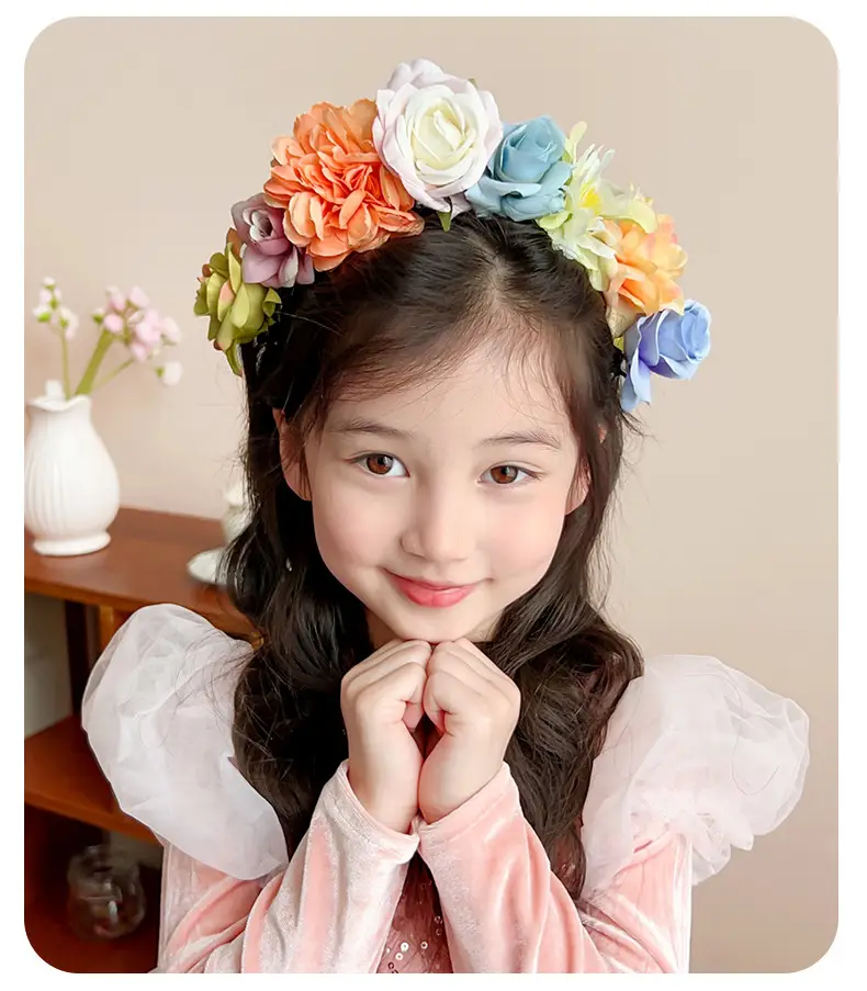 Artificial Flower Hairband for Girls New Style — feature 7