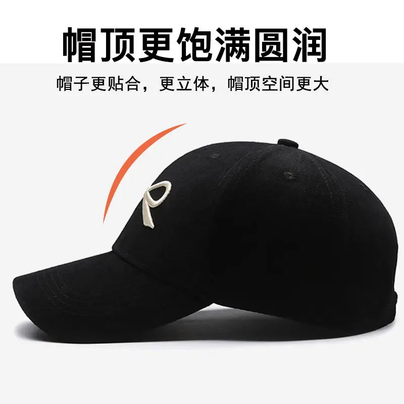 Korean Dongdaemun Embroidered Bow Baseball Cap Black