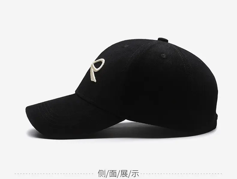 Korean Dongdaemun Embroidered Bow Baseball Cap Black — feature 10