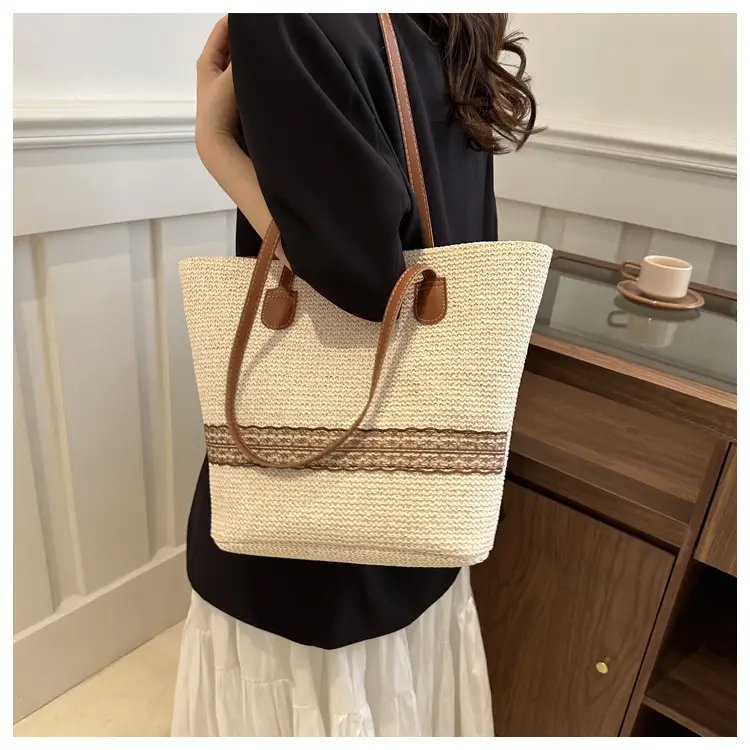 Women Straw Shoulder Bag Summer Casual Pastoral Style — feature 12