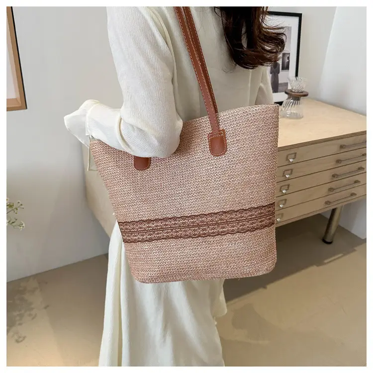 Women Straw Shoulder Bag Summer Casual Pastoral Style — feature 14