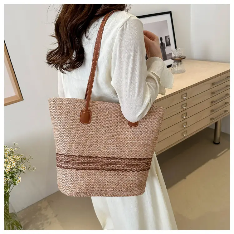Women Straw Shoulder Bag Summer Casual Pastoral Style — feature 15