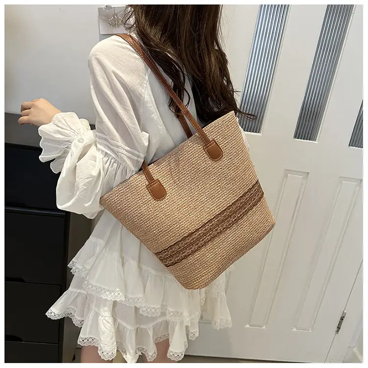 Women Straw Shoulder Bag Summer Casual Pastoral Style — feature 17