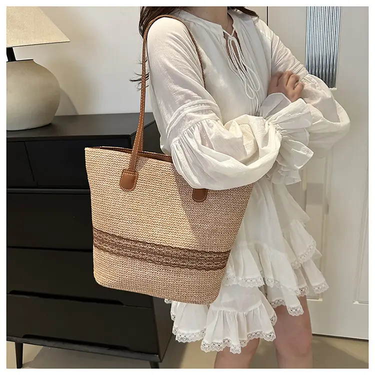 Women Straw Shoulder Bag Summer Casual Pastoral Style — feature 18