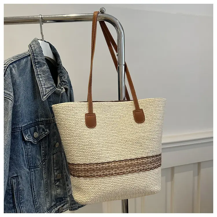 Women Straw Shoulder Bag Summer Casual Pastoral Style — feature 22
