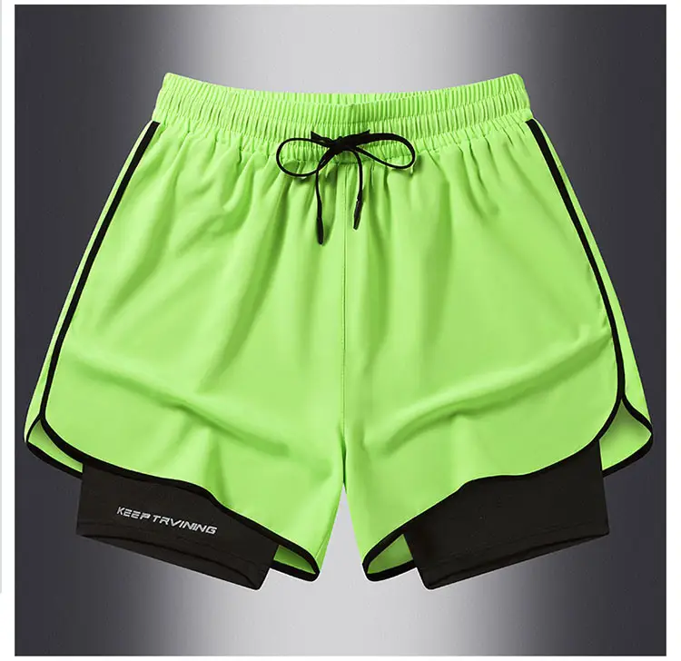 Men's Blue Drawstring Sports Shorts Quick Dry — feature 14