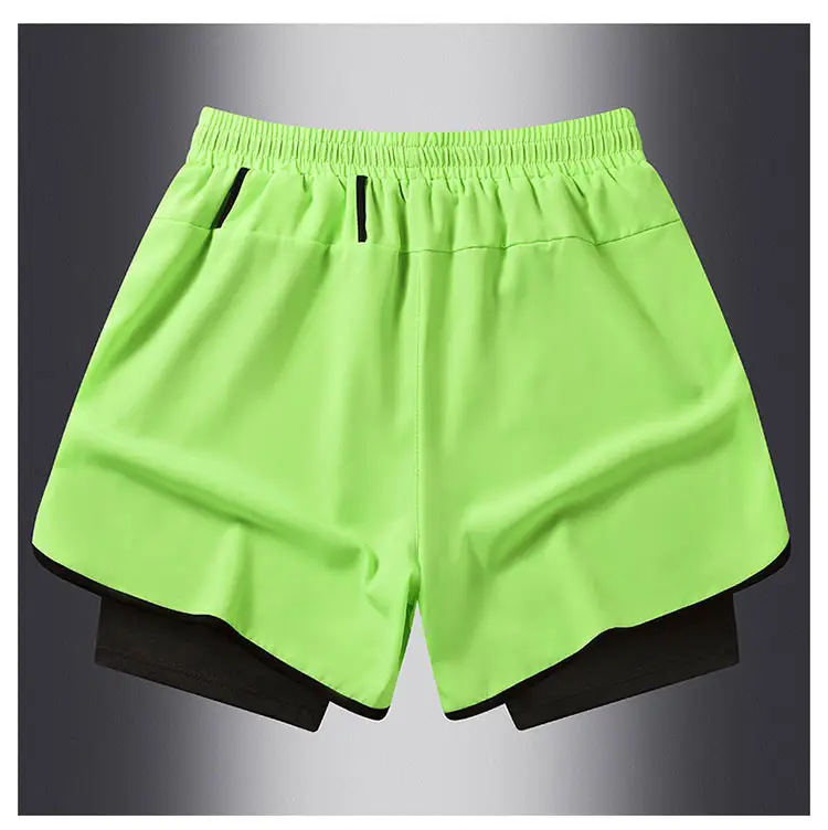 Men's Blue Drawstring Sports Shorts Quick Dry — feature 15