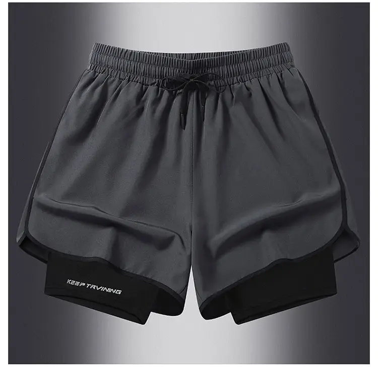 Men's Blue Drawstring Sports Shorts Quick Dry — feature 19