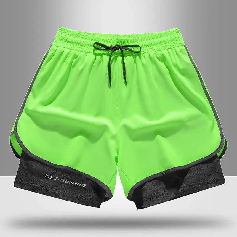 Men's Blue Drawstring Sports Shorts Quick Dry - Image 4