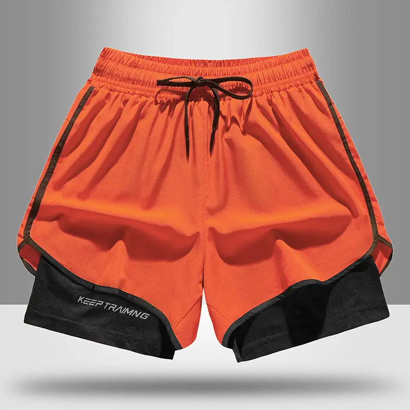 Men's Blue Drawstring Sports Shorts Quick Dry - Image 5