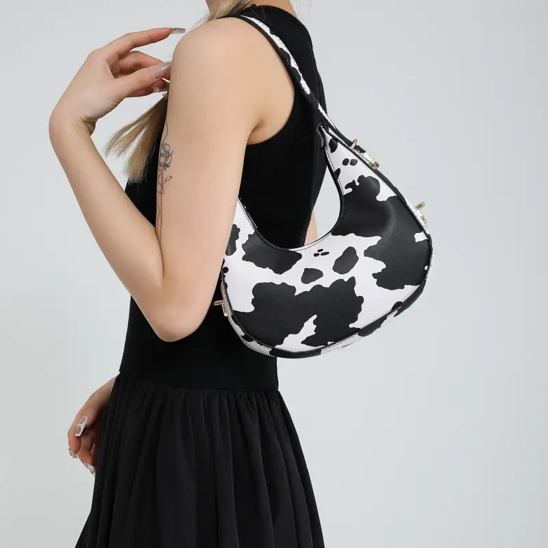 Women Cow Print Shoulder Crossbody Bag 2024 - Image 5