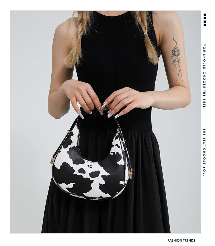 Women Cow Print Shoulder Crossbody Bag 2024 — feature 1