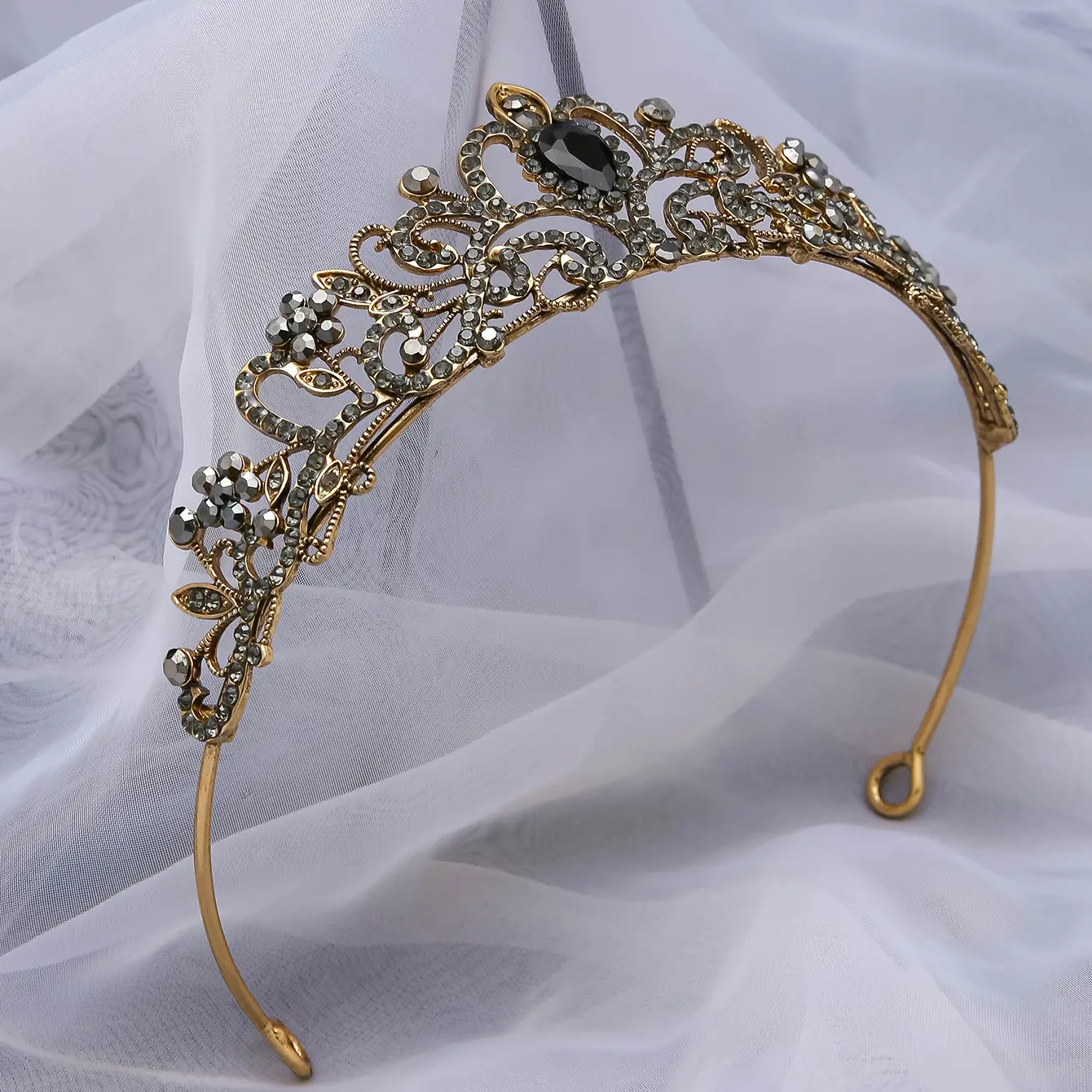 Korean Style Full Diamond Crown Wedding Headwear - Image 8