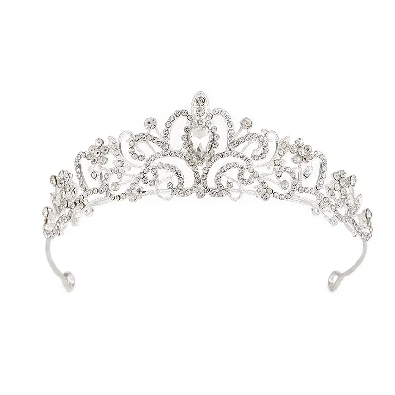 Korean Style Full Diamond Crown Wedding Headwear - Image 10