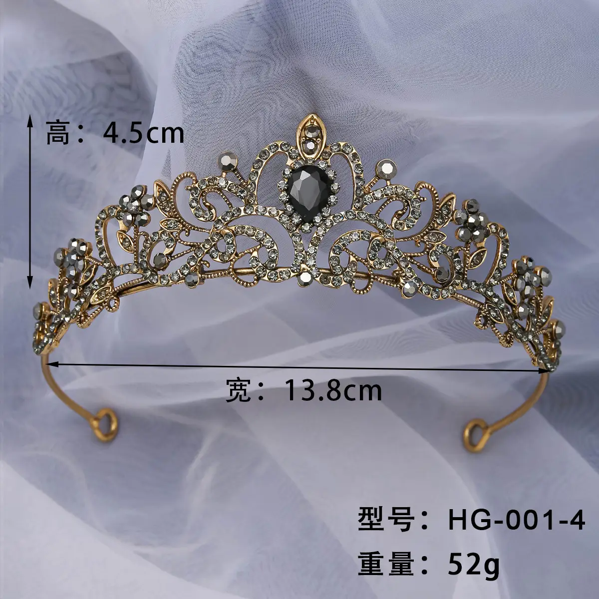 Korean Style Full Diamond Crown Wedding Headwear — feature 10