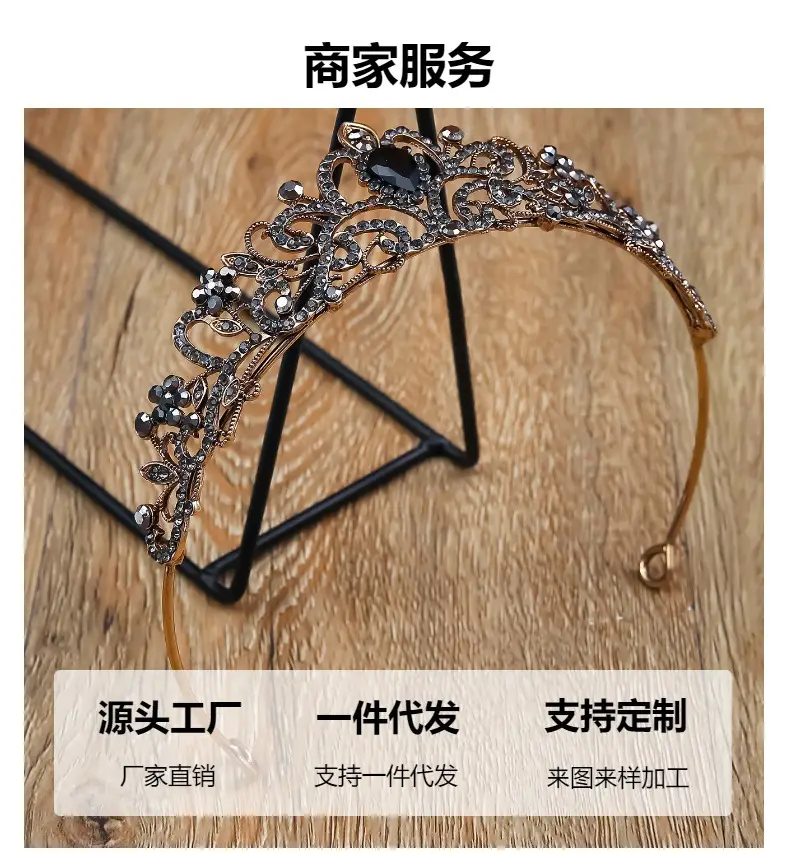 Korean Style Full Diamond Crown Wedding Headwear — feature 22