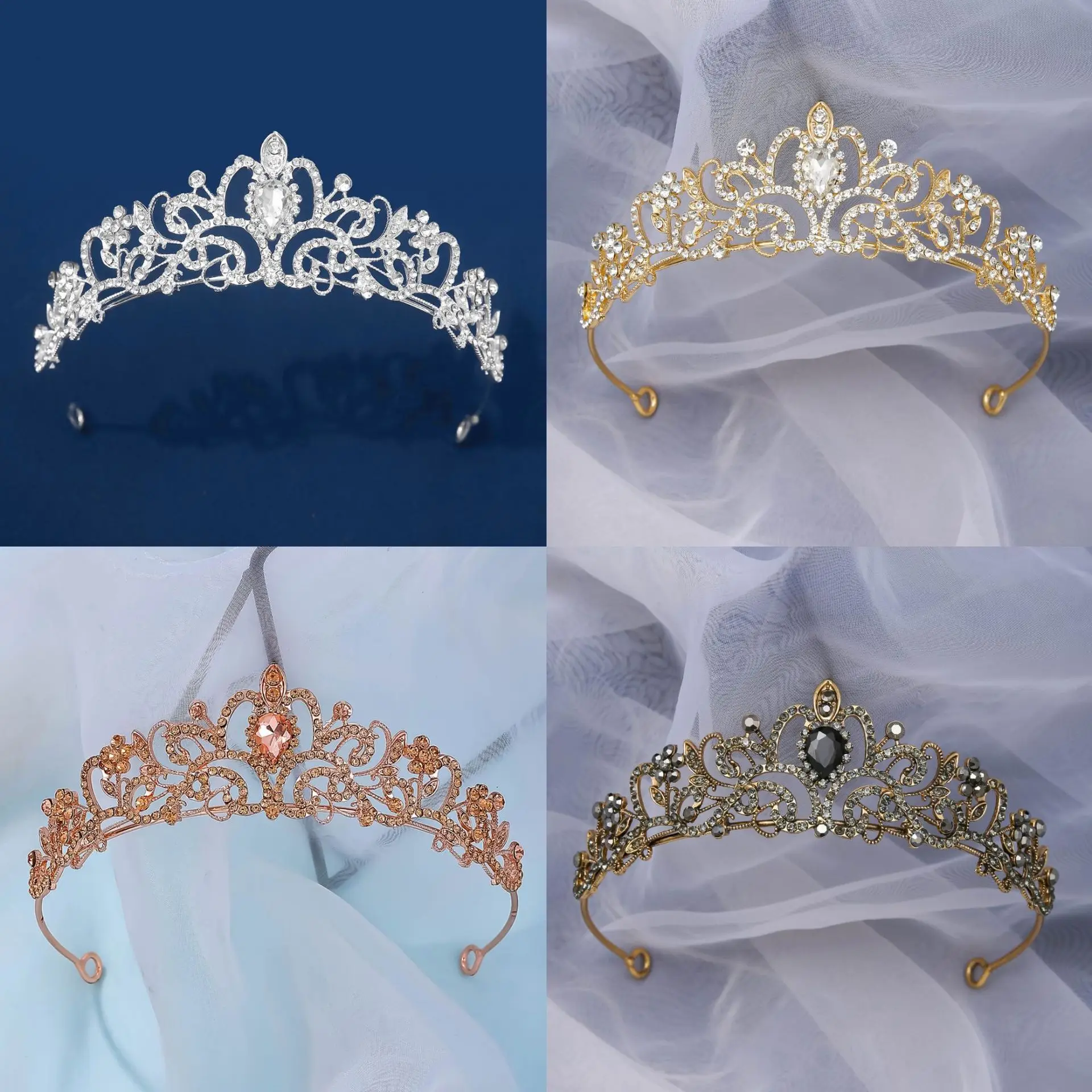 Korean Style Full Diamond Crown Wedding Headwear — feature 3
