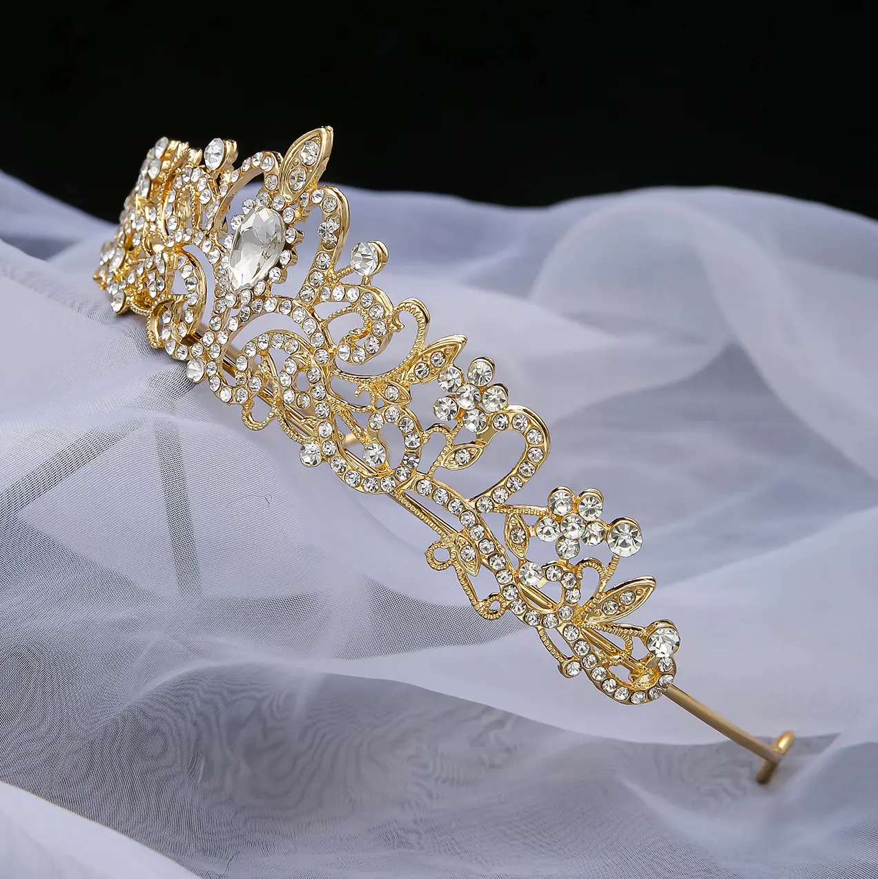 Korean Style Full Diamond Crown Wedding Headwear — feature 9